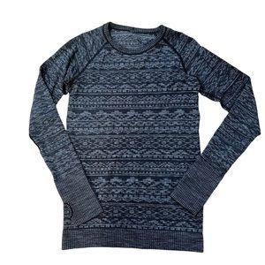 Lululemon Rest less Long Sleeve Pullover Heathered Black Gray